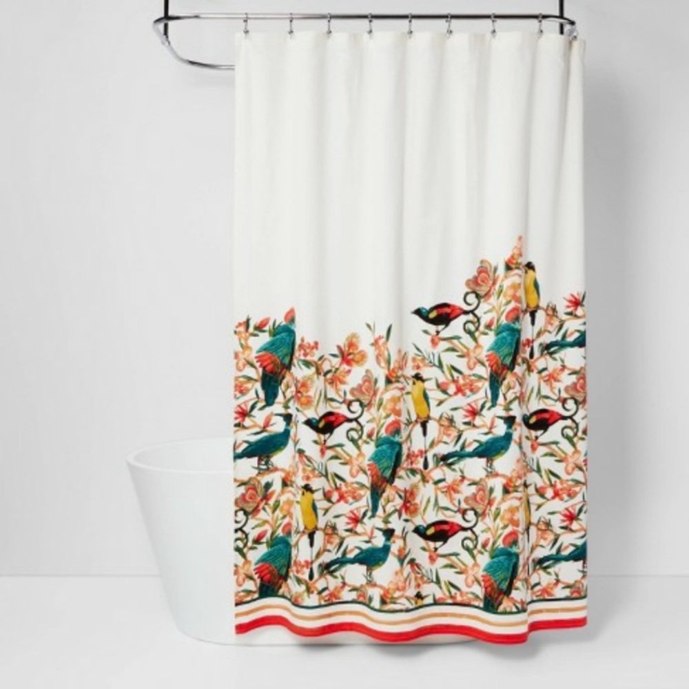 New Opalhouse Floral Bird Shower Curtain
